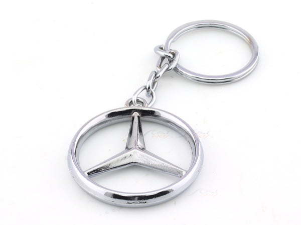Mercedes-Benz logo chrome metal keyring / keychain