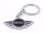 Mini Cooper logo chrome metal keyring / keychain