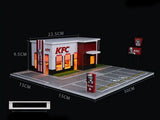 KFC Restaurant 1:64 MoreArt Diorama with LED Lights | Scale Model Display Collectible