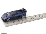 Koenigsegg One Carbon Blue 1:64 TPC diecast scale model car miniature collectible