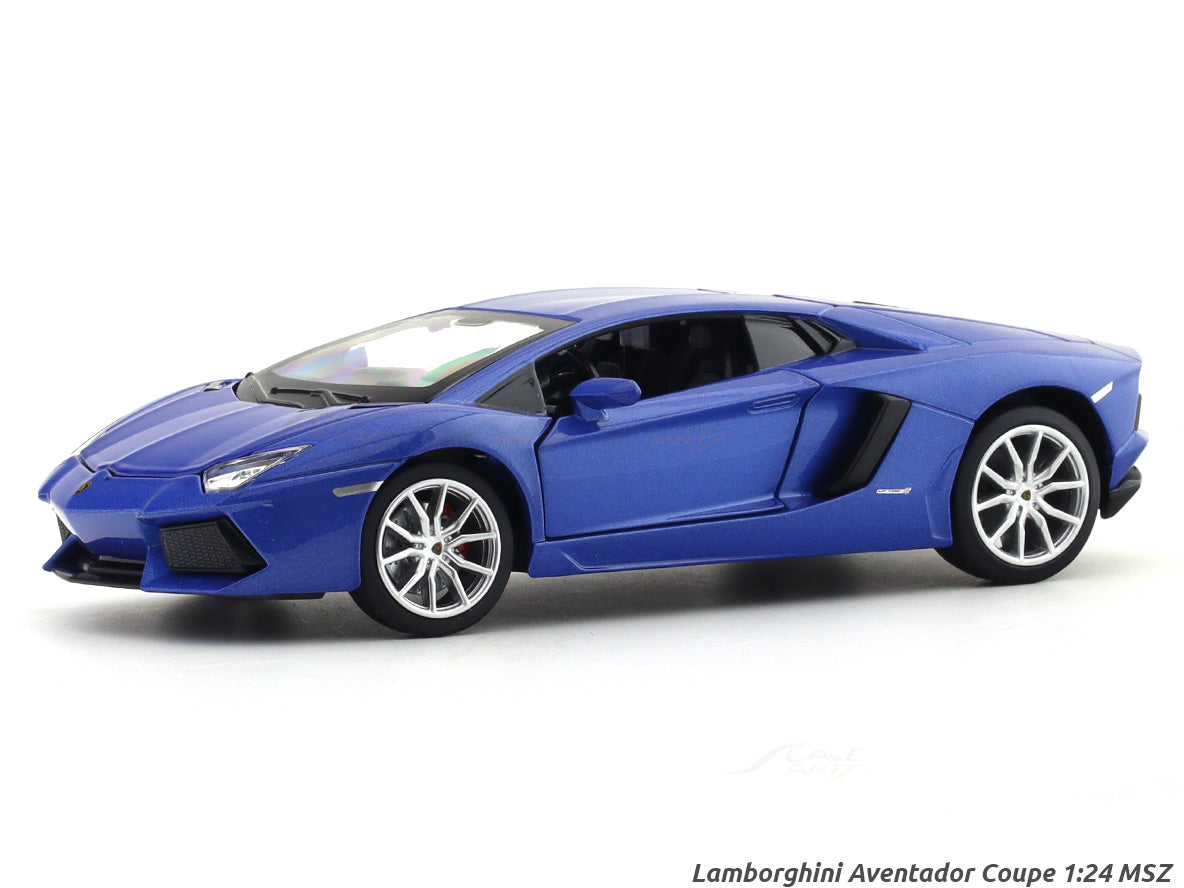 Lamborghini Aventador Coupe Blue 1:24 MSZ licensed diecast Scale