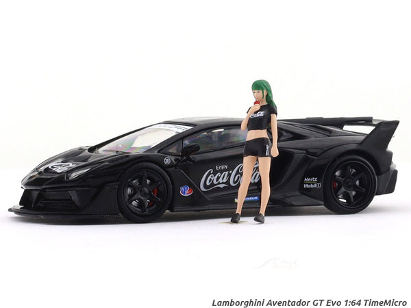 Lamborghini Aventador GT Evo with figure 1:64 TimeMicro diecast scale model car miniature