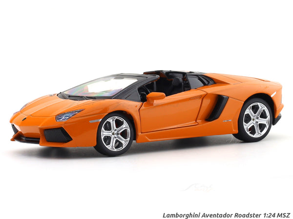 Lamborghini Aventador Roadster orange 1:24 MSZ licensed diecast Scale Model car collectible