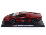 Lamborghini Countach LPI 800-4 red 1:24 Bburago with Acrylic Case Licensed Diecast Scale Model Car Collectible