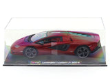 Lamborghini Countach LPI 800-4 red 1:24 Bburago with Acrylic Case Licensed Diecast Scale Model Car Collectible