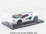 Lamborghini Countach LPI 800-4 white 1:24 Bburago with Acrylic Case Licensed Diecast Scale Model Car Collectible