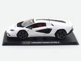Lamborghini Countach LPI 800-4 white 1:24 Bburago with Acrylic Case Licensed Diecast Scale Model Car Collectible