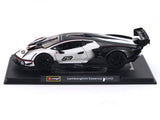 Lamborghini Essenza SCV12 White 1:24 Bburago with Acrylic Case Licensed Diecast Scale Model Car Collectible