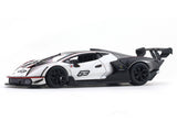 Lamborghini Essenza SCV12 White 1:24 Bburago with Acrylic Case Licensed Diecast Scale Model Car Collectible