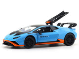 Lamborghini Huracan STO Blue 1:24 MSZ licensed diecast Scale Model car collectible