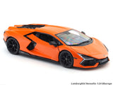 Lamborghini Revuelto Orange with Acrylic Case 1:24 Bburago Licensed Diecast Scale Model Car Collectible