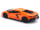Lamborghini Revuelto Orange with Acrylic Case 1:24 Bburago Licensed Diecast Scale Model Car Collectible