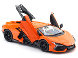 Lamborghini Revuelto Orange with Acrylic Case 1:24 Bburago Licensed Diecast Scale Model Car Collectible