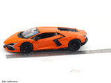 Lamborghini Revuelto Orange with Acrylic Case 1:24 Bburago Licensed Diecast Scale Model Car Collectible