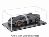 Lamborghini Terzo Millennio Matte Grey with Clear Case 1:24 Bburago Licensed Diecast Scale Model Car | Concept Collectible | Buy in India