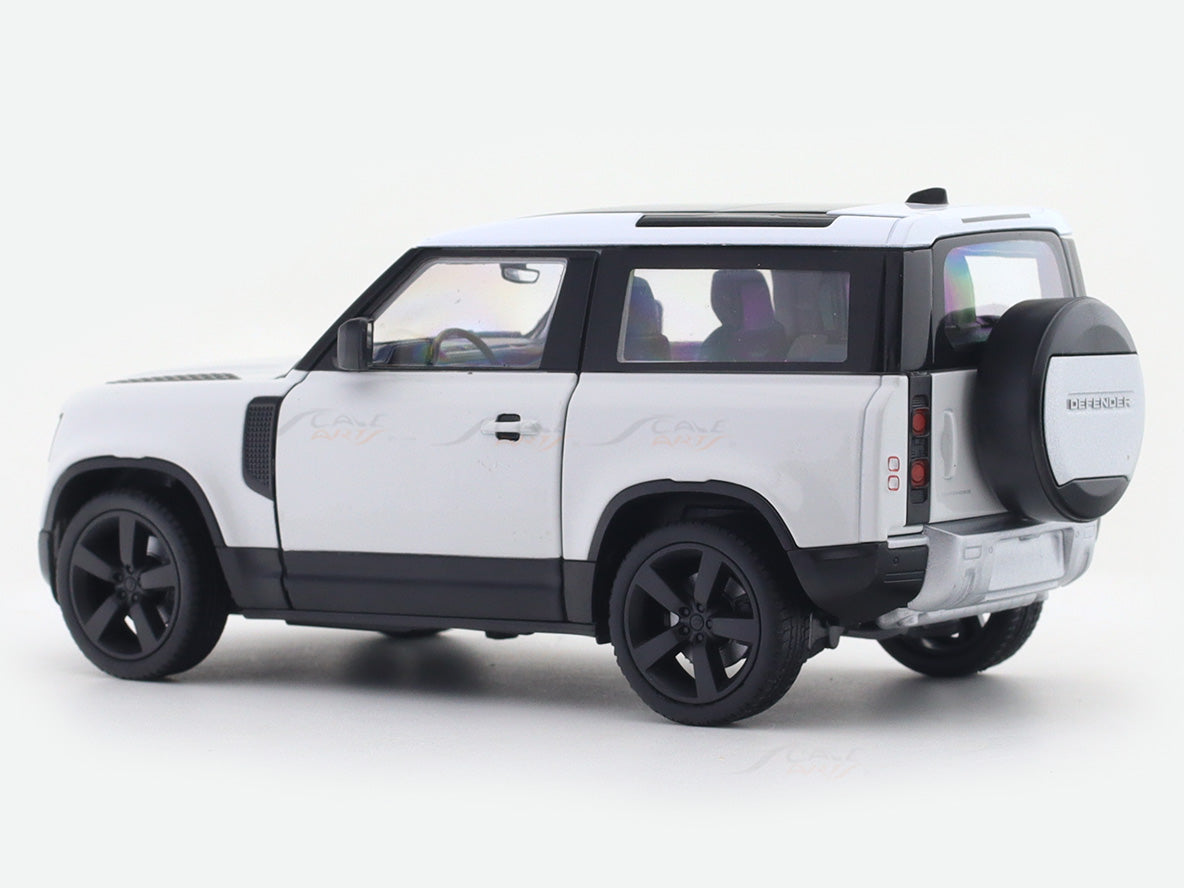 Land Rover Defender 90 white 1:26 Welly Licensed Diecast Scale Model ...