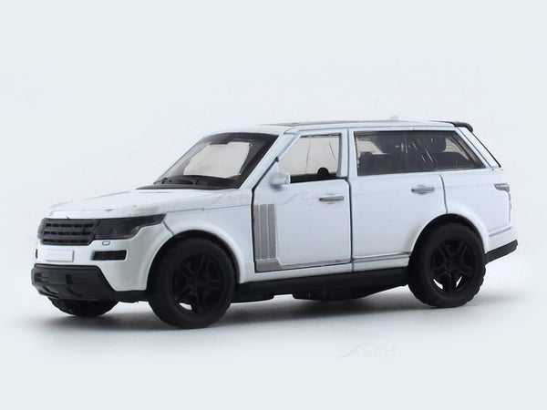 Range Rover like white pull back alloy toy
