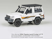 PreOrder : 2023 Toyota Land Cruiser LC71 White Anniversary Edition 1:64 Para64 diecast scale model car