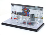 Martini Garage Diorama set 1:64 Moreart scale model diorama
