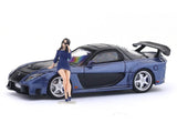 Mazda RX-7 Veilside with figure 1:64 TimeMicro diecast scale model car miniature collectible