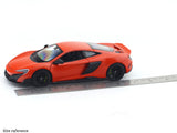 McLaren 675LT Orange 1:24 Welly Licensed Diecast Scale Model Car Collectible
