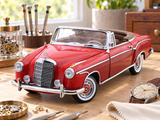 Mercedes-Benz 220 SE Cabriolet Red 1:18 Sun Star Licensed Diecast Scale Model Car Collectible | Classic Mercedes Convertible | Buy in India