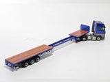 Mercedes-Benz Actros 3-Axle Tractor with Retractable Trailer Blue 1:64 GCD Diecast scale model