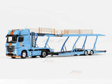Mercedes-Benz Actros Double Deck Trailer Gulf 1:64 Shadow Pro Diecast Model Truck | Gulf Racing Transporter Collectible | Buy in India