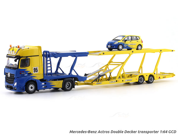 Mercedes-Benz Actros Double Decker transporter spoon 1:64 GCD diecast scale model car miniature car collectible