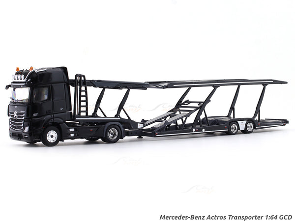 Mercedes-Benz Actros Transporter black 1:64 GCD diecast scale model car miniature car collectible