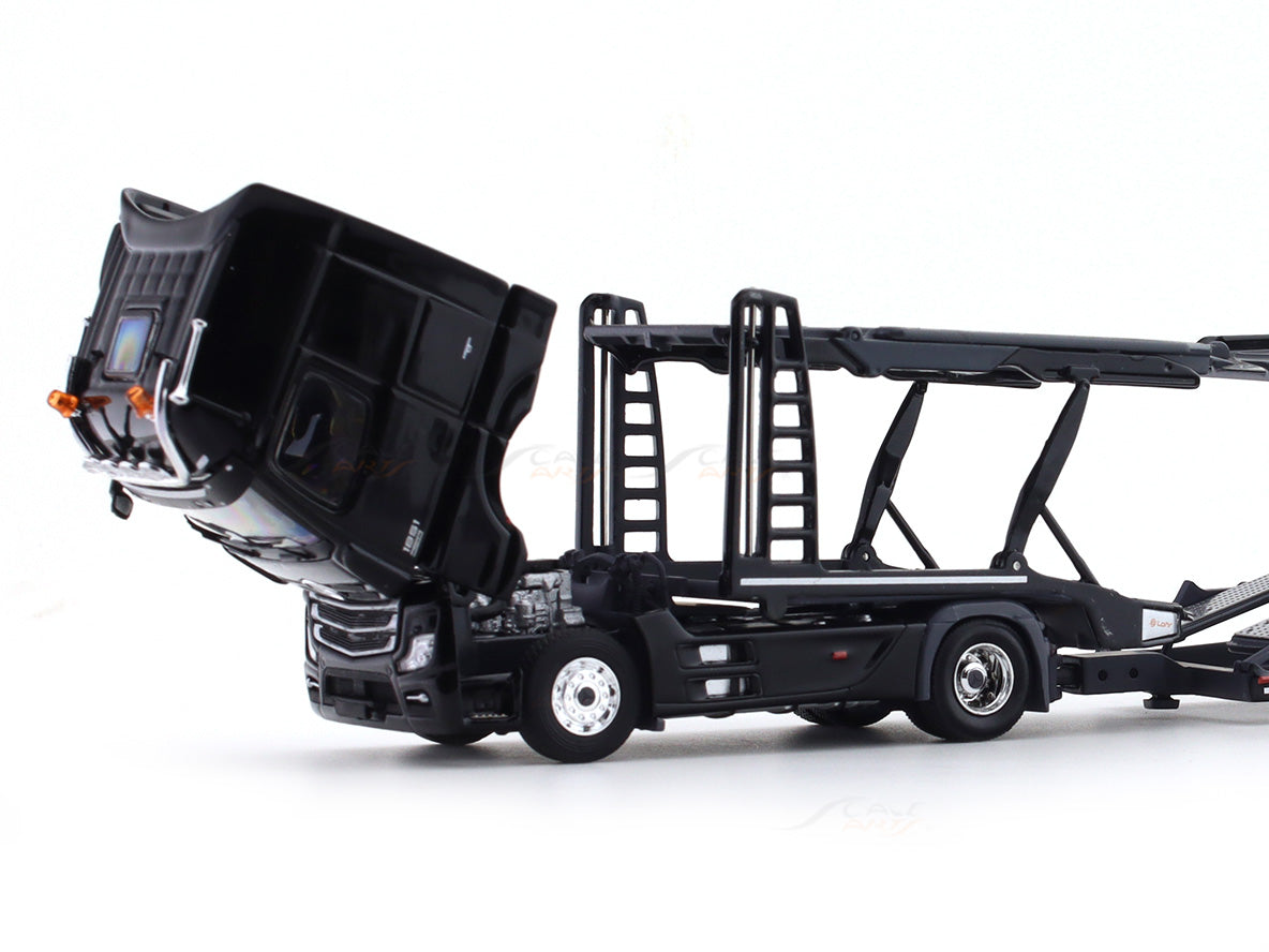 Mercedes-Benz Actros Transporter black 1:64 GCD diecast scale
