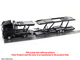 Mercedes-Benz Actros 3-Axle Tractor with Retractable Trailer Black 1:64 GCD Diecast scale model