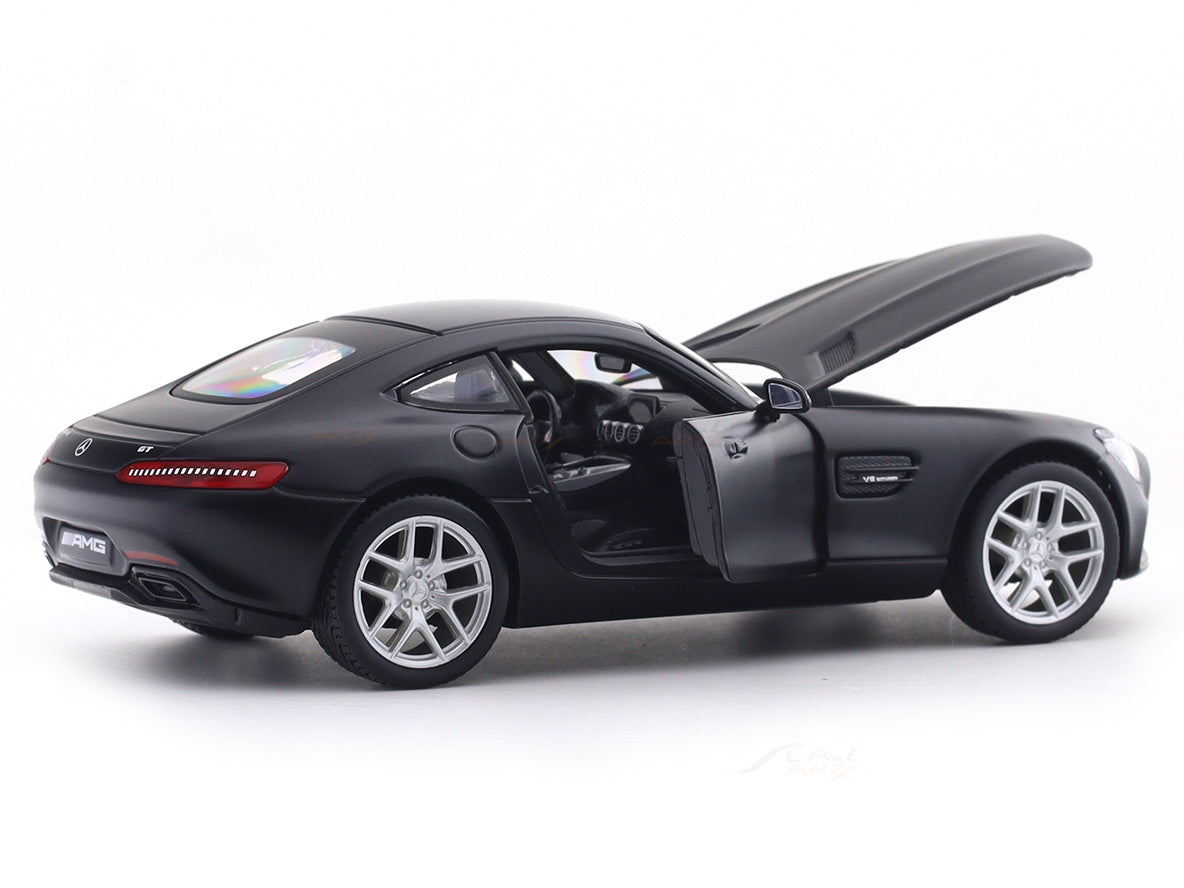 Mercedes-Benz AMG GT matte black 1:24 Maisto with Acrylic Case