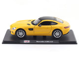 Mercedes-Benz AMG GT yellow 1:24 Maisto with Acrylic Case Licensed Diecast Scale Model Car Collectible