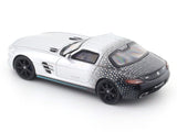 Mercedes-Benz SLS AMG silver with figure 1:64 TimeMicro diecast scale model car miniature collectible