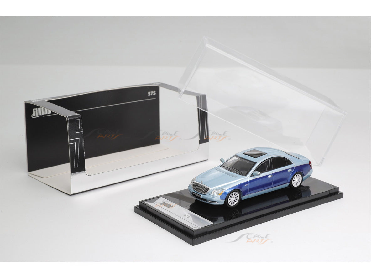 Mercedes-Maybach 57S L Blue / D Blue 1:64 Shadow Diecast Model Car