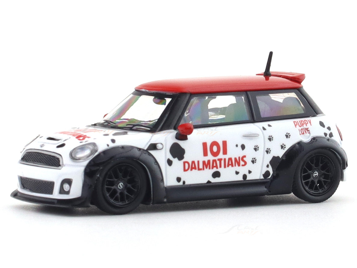 Mini Cooper R56 101 Dalmatians with container 1:64 Time Micro Diecast ...
