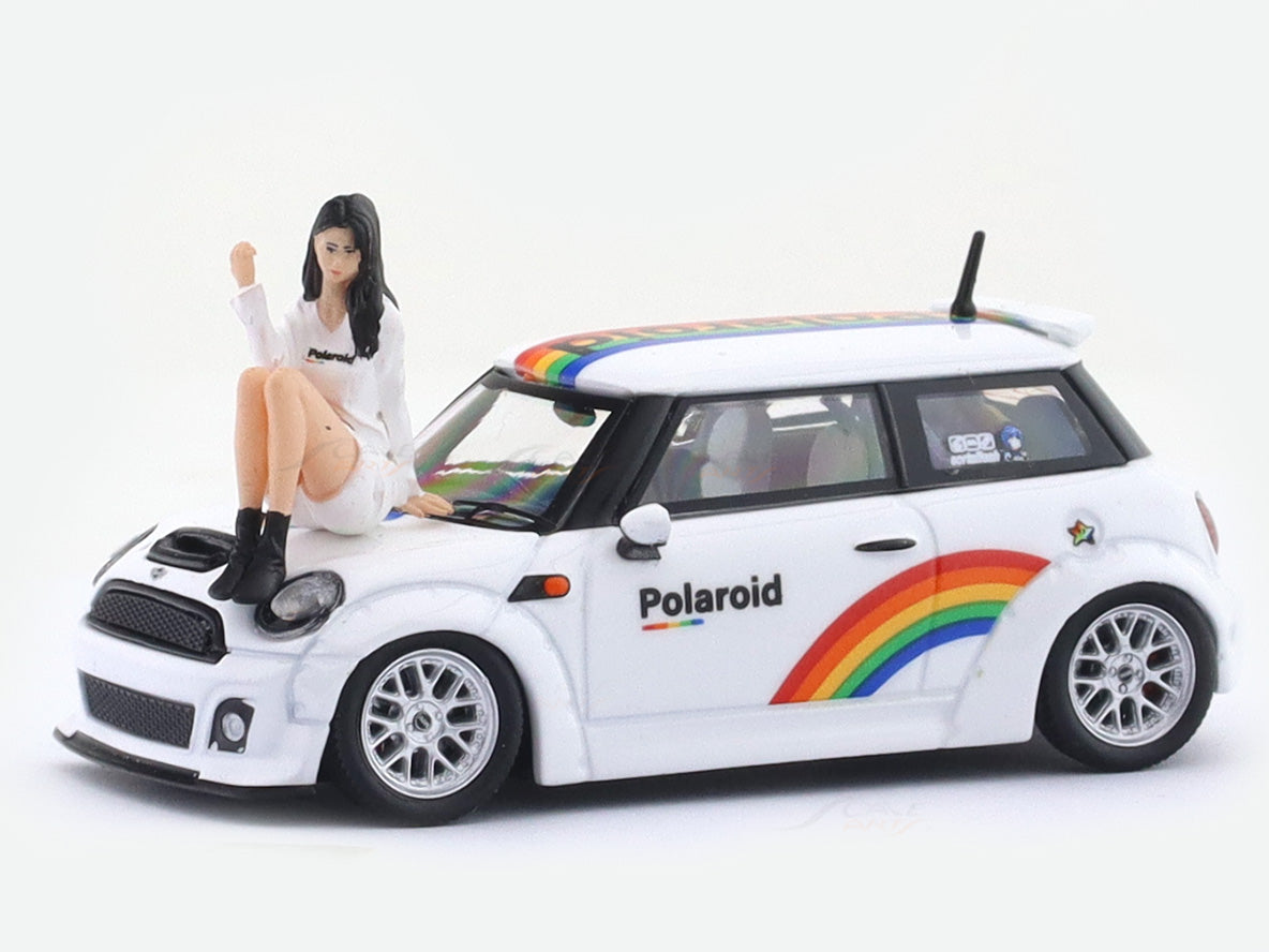 Mini Cooper R56 Polaroid with figure 1:64 Time Micro Diecast Scale ...