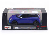 Mini Cooper SE J01 Blue 1:24 Maisto with Acrylic Case Licensed Diecast Scale Model Car Collectible