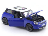 Mini Cooper SE J01 Blue 1:24 Maisto with Acrylic Case Licensed Diecast Scale Model Car Collectible