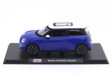 Mini Cooper SE J01 Blue 1:24 Maisto with Acrylic Case Licensed Diecast Scale Model Car Collectible