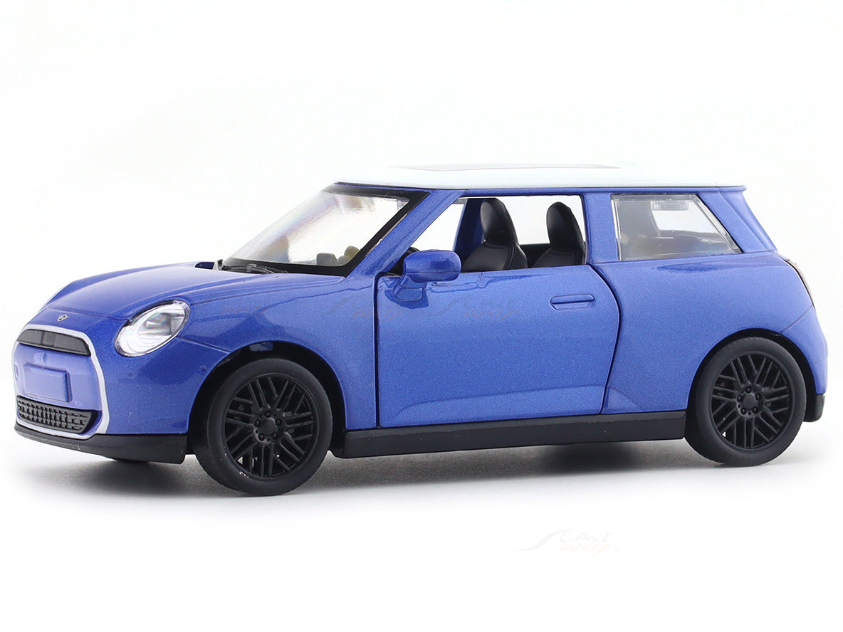 Mini Cooper SE J01 Blue 1:28 MSZ licensed diecast Scale Model car coll