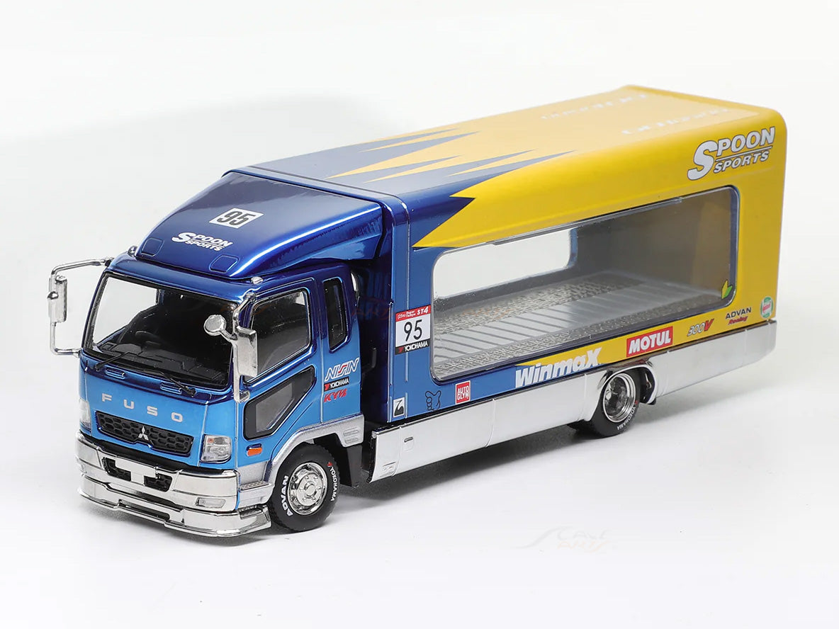 1/64 SHADOW PRO 三菱　ふそう トラック　SPOON スプーン Mitsubishi Fuso Fighter 1024 SPOON Chrome Blue 1:64 Shadow Pro