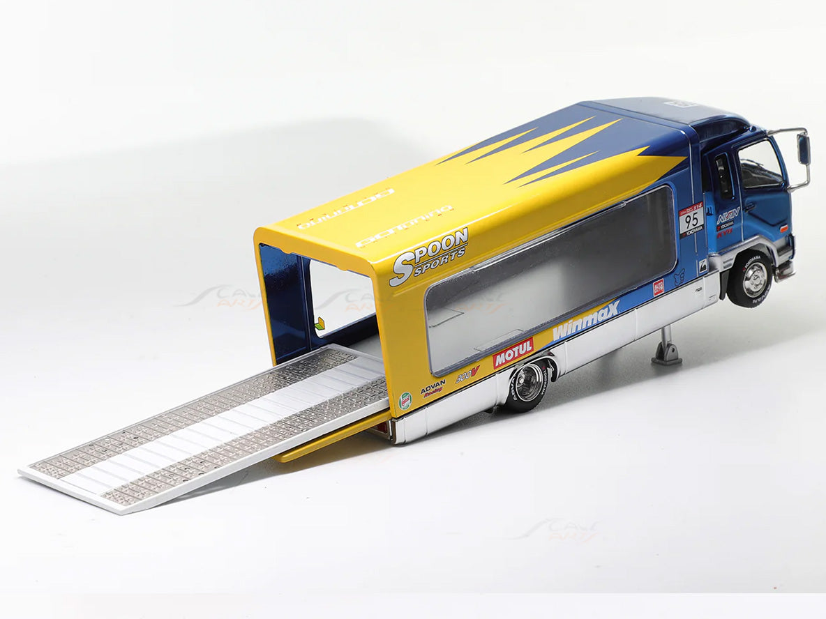 1/64 SHADOW PRO 三菱　ふそう トラック　SPOON スプーン Mitsubishi Fuso Fighter 1024 SPOON Chrome Blue 1:64 Shadow Pro