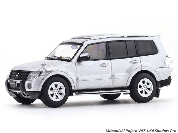 Mitsubishi Pajero V97 Silver 1:64 Shadow Pro diecast scale model car miniature collectible