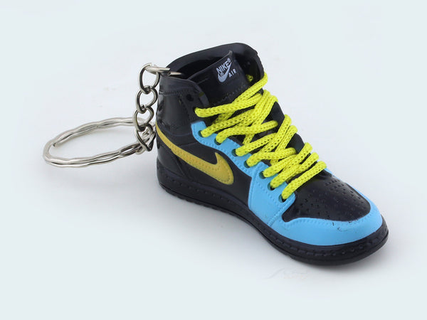 Nike Air Black Yellow PVC keyring / keychain
