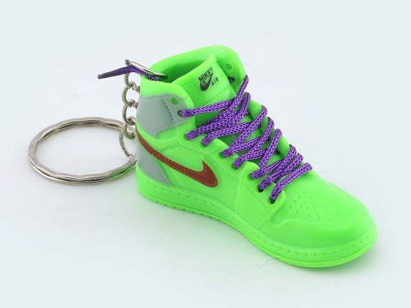 Nike Air Green Purple PVC keyring / keychain