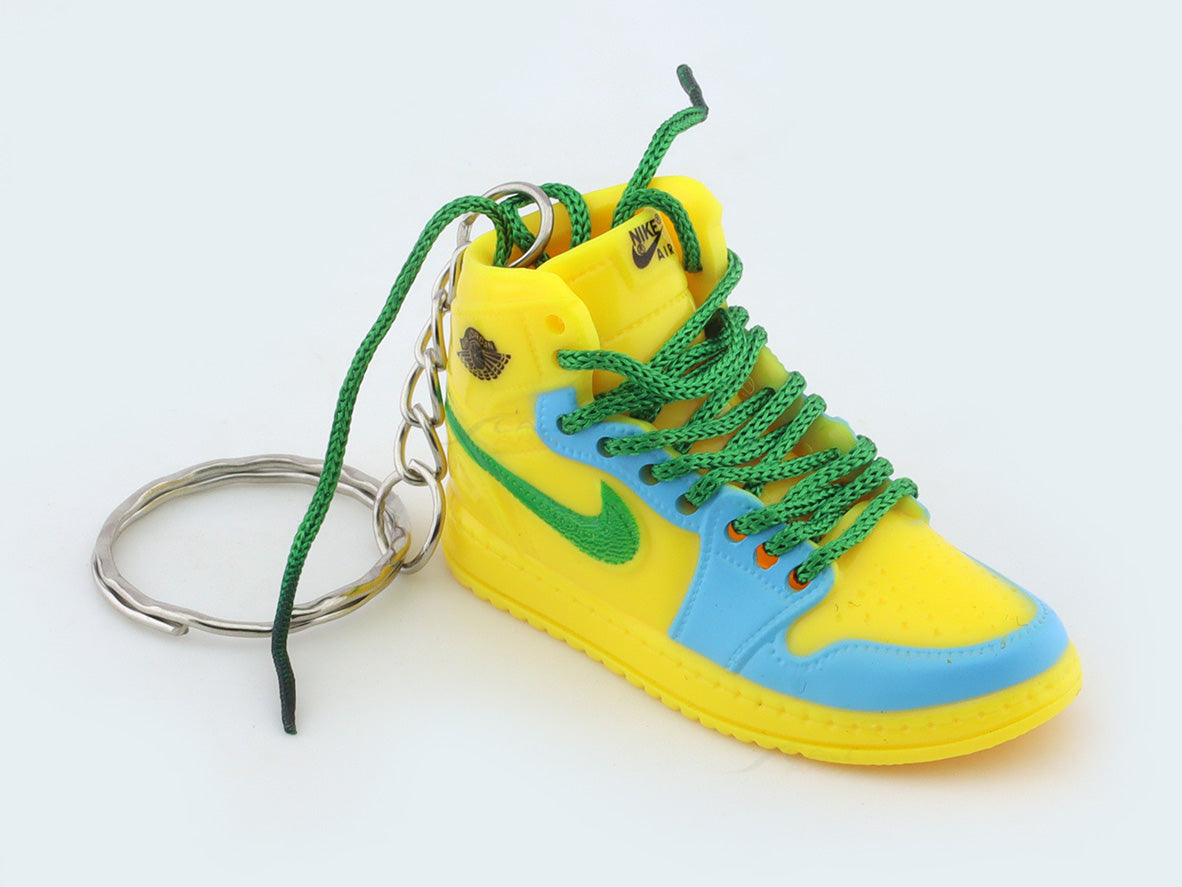 Nike Air Yellow Green PVC keyring / keychain | Scale Arts India