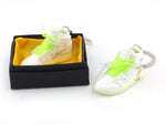 Nike Jordan Air White Shoes pair PVC keyring / keychain