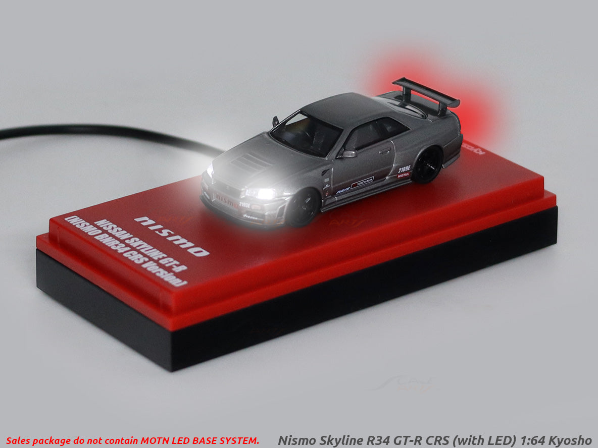 Nissan Nismo Skyline R34 GT-R CRS with LED 1:64 Kyosho licensed